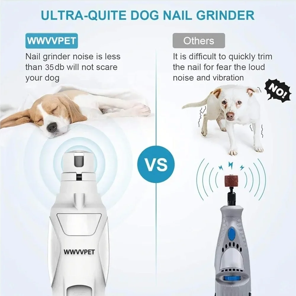 White Electric Pet Nail Grinder
